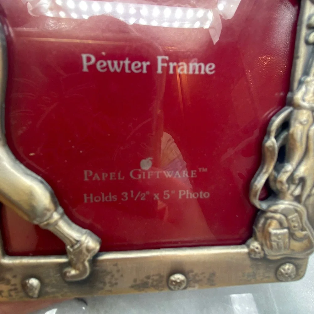Papel Giftware 3.5x5 Pewter Golf‎ Picture Frame Silver Golfer 19th Hole Golfcore